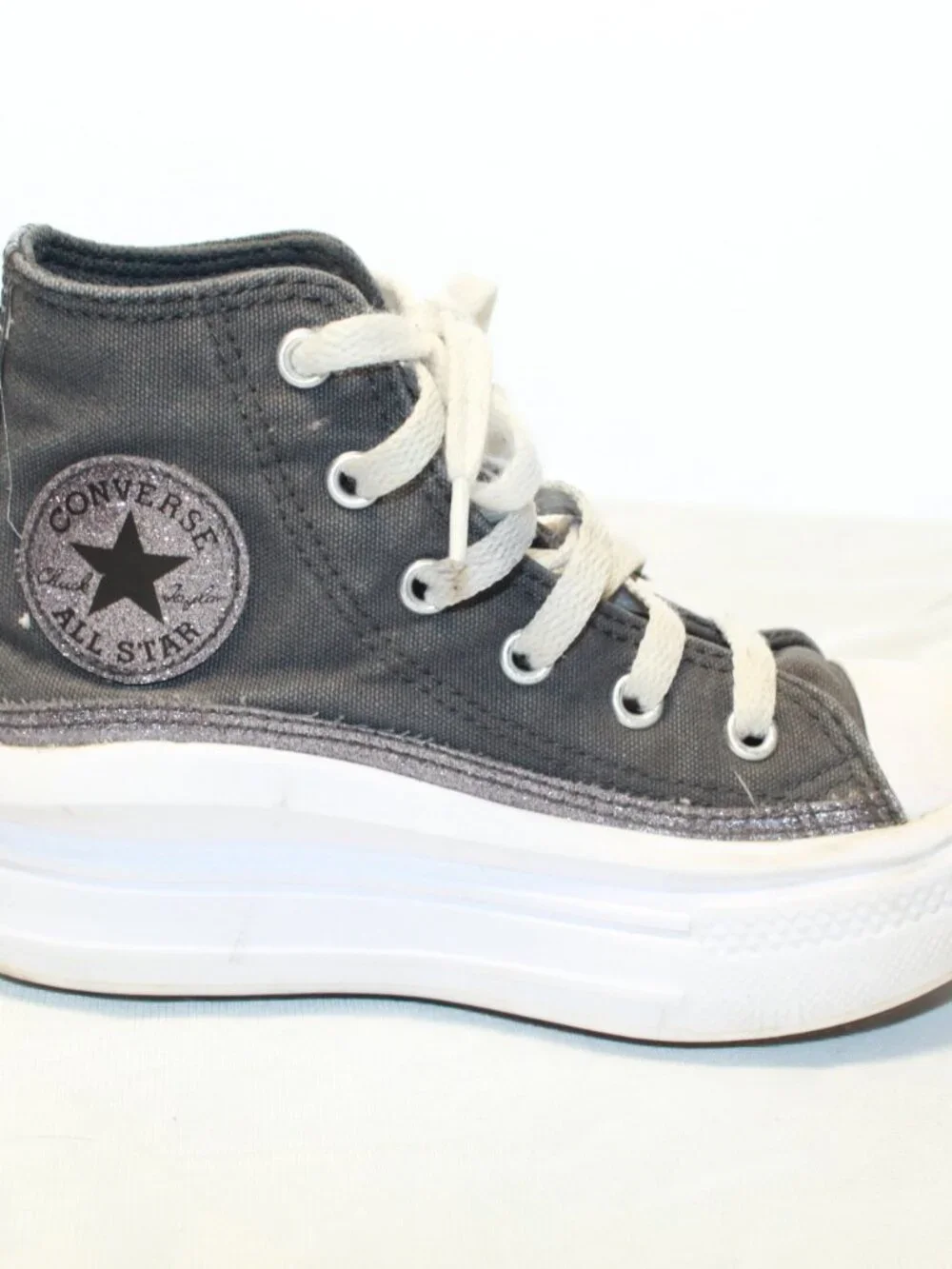 Converse CTAS Size Youth 12 Dark Matter Move Glitter Platform Sneaker- A09276F